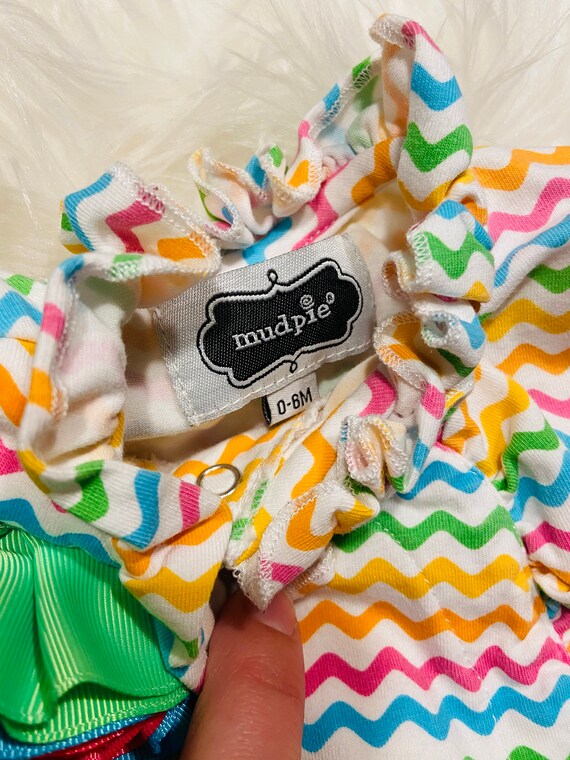 Striped hippie baby outfit - image 3
