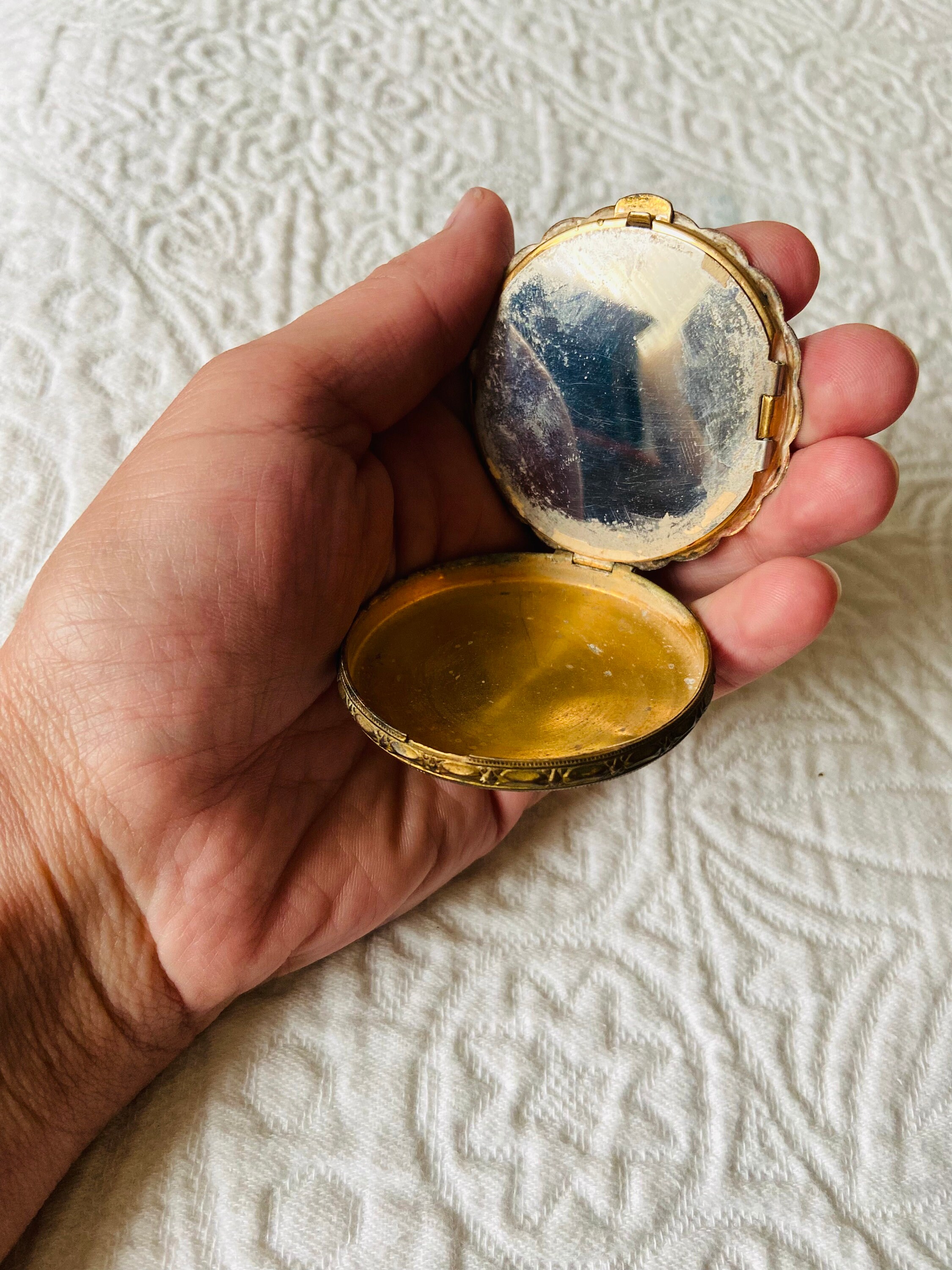 Vintage compact mirror Etsy