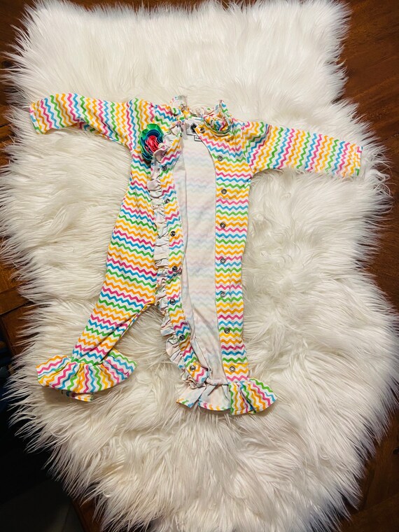 Striped hippie baby outfit - image 5