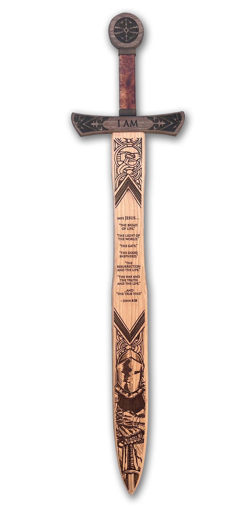 Church Sword R Design Custom Knight Sword - Choose Your Favorite Verse or Quote - Made in the ...