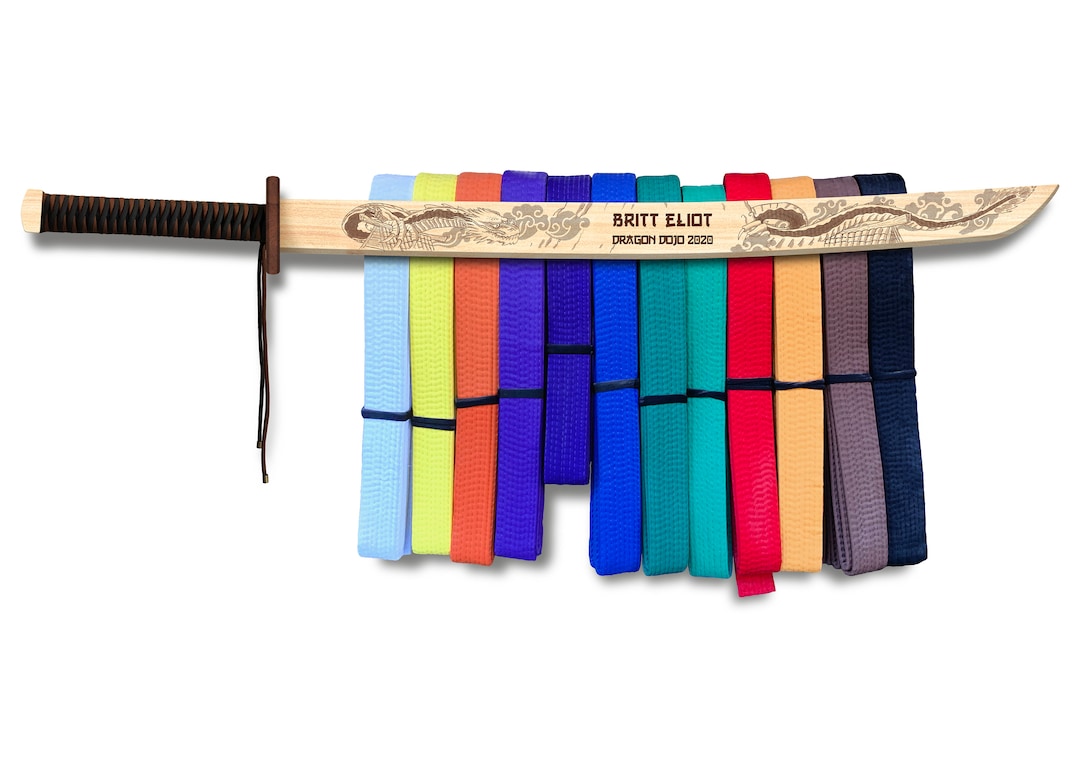 Dojo Dragon Karate Belt Rack Katana Wall Sign - Made in the USA! - Etsy