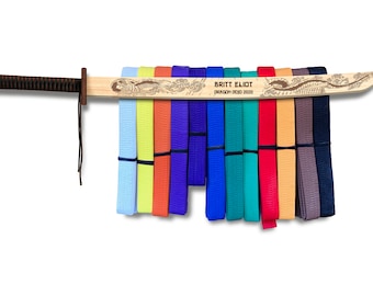Dojo Dragon Karate Belt Rack Katana Wall Sign - Made in the USA!