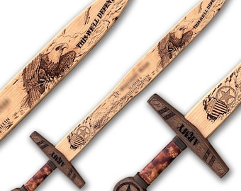Custom Wooden Sword for the Army – US Army Retirement & Promotion Gift – Made in the USA