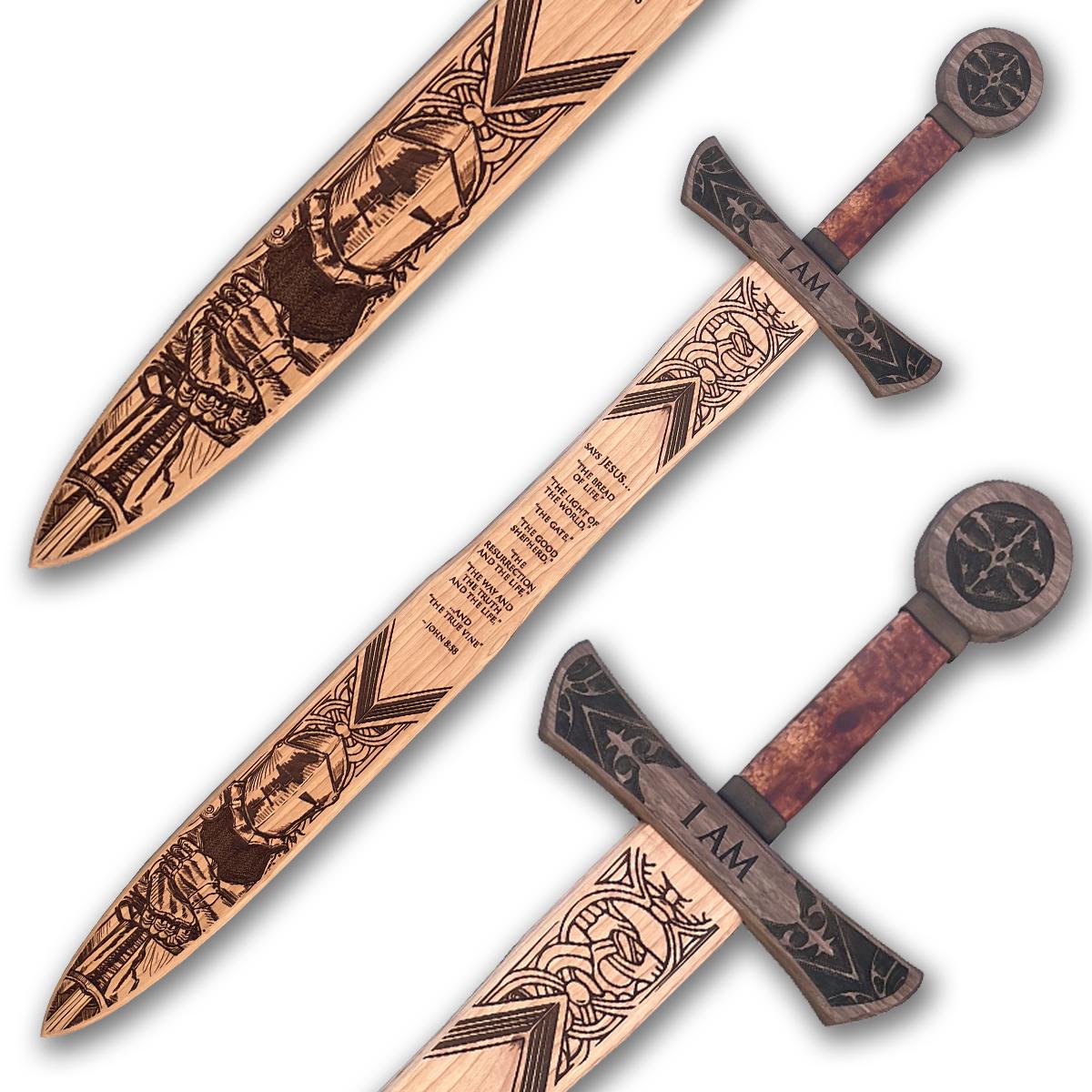 Custom Knight Sword - Choose your favorite verse or quote - Made in the USA!