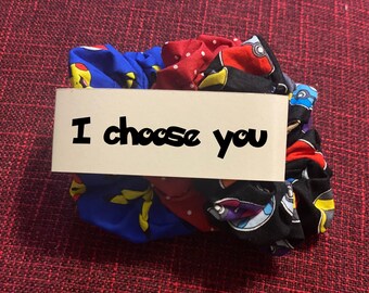 gift set Valentines Otters and rainbows scrunchie bunch set custom message gift,oversized scrunchie pack scrunchie bundle