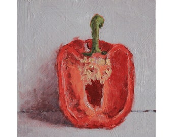 Pepper Painting Original Art Vegetables Still Life Grisaille Wall Art 15.5 by 19.5 by Svetlana Pepper Painting Original Art Vegetables Still Life Grisaille Wall Art 15.5 by 19.5 by Svetlana