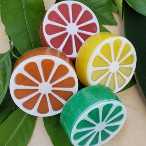 Citrus Slice Soap | All Natural | Essential Oils | Orange Grapefruit Lemon Lime | Citrus Wheel | Fruit | Margarita  | Party Favor | Gift