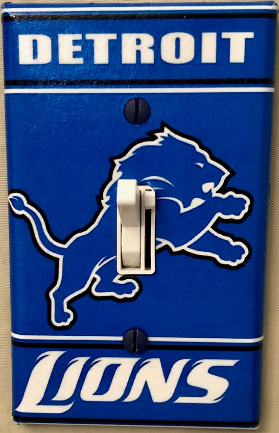 Detroit Lions Light Switch Cover Plate Detroit Lions Home Etsy