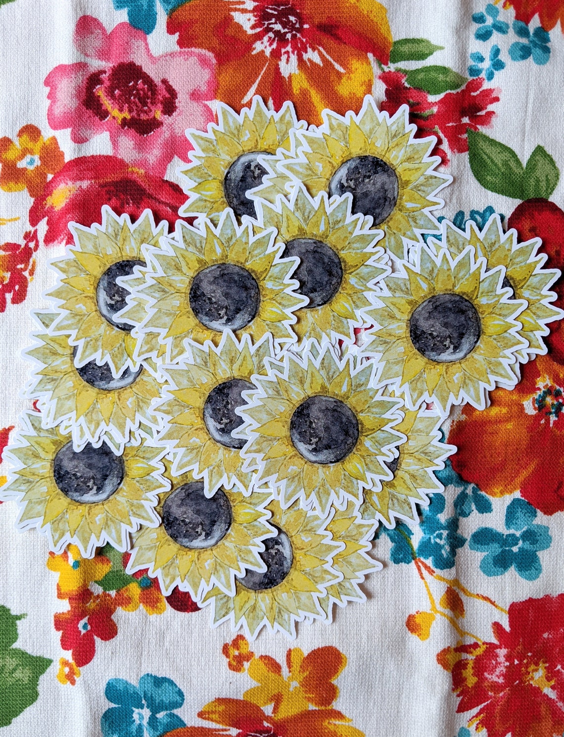 Sunflower Vinyl Sticker - Etsy