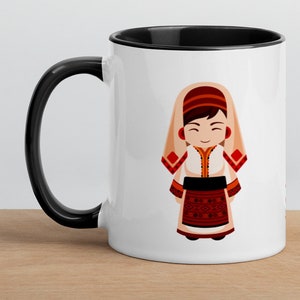 Macedonian Mug, Macedonian folk mug, Macedonia Folk Kid, Macedonian Flag cup, Gift for Macedonian friend, Gift from trip, birthday gift