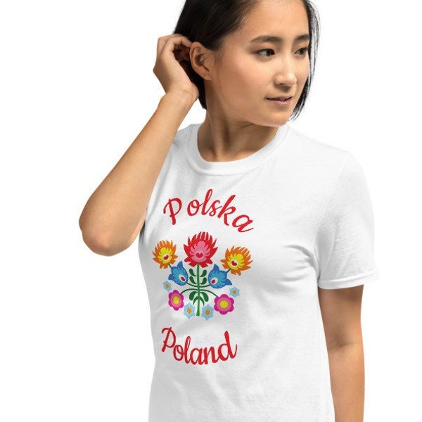 Poland , Polska , Short-Sleeve Woman , T-Shirt white , or black , Polish Heritage , Polish Tee , gift for her , Polska T-shirt , gift Poland