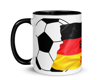 Mug EURO 2024, Germany 2024 soccer tournament mug, gift for friend soccer lover gift idea, gift for boyfriend, soccer Ball mug design
