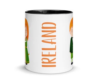 Irish Folklore Mug, Lucky Clover Gift, St Patrick's Day