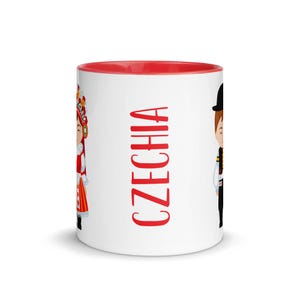 Czech Republic folklore mug, Czechia folklore mug, Gift from Czech Republic, gift for Czech friend, Czech regional dress folklore  mug