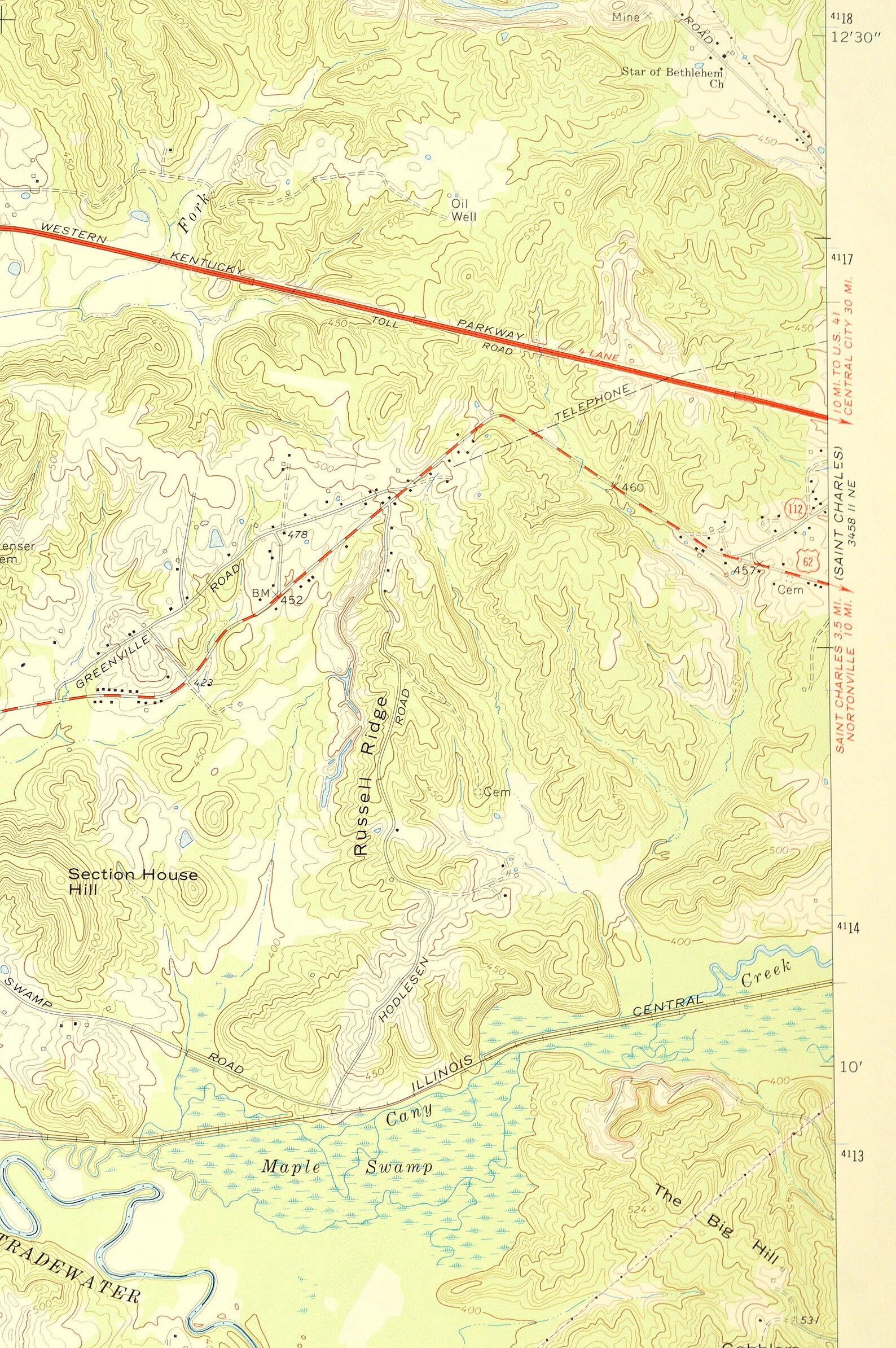 Dawson Springs Map Kentucky Art Print Wall Decor LARGE Etsy
