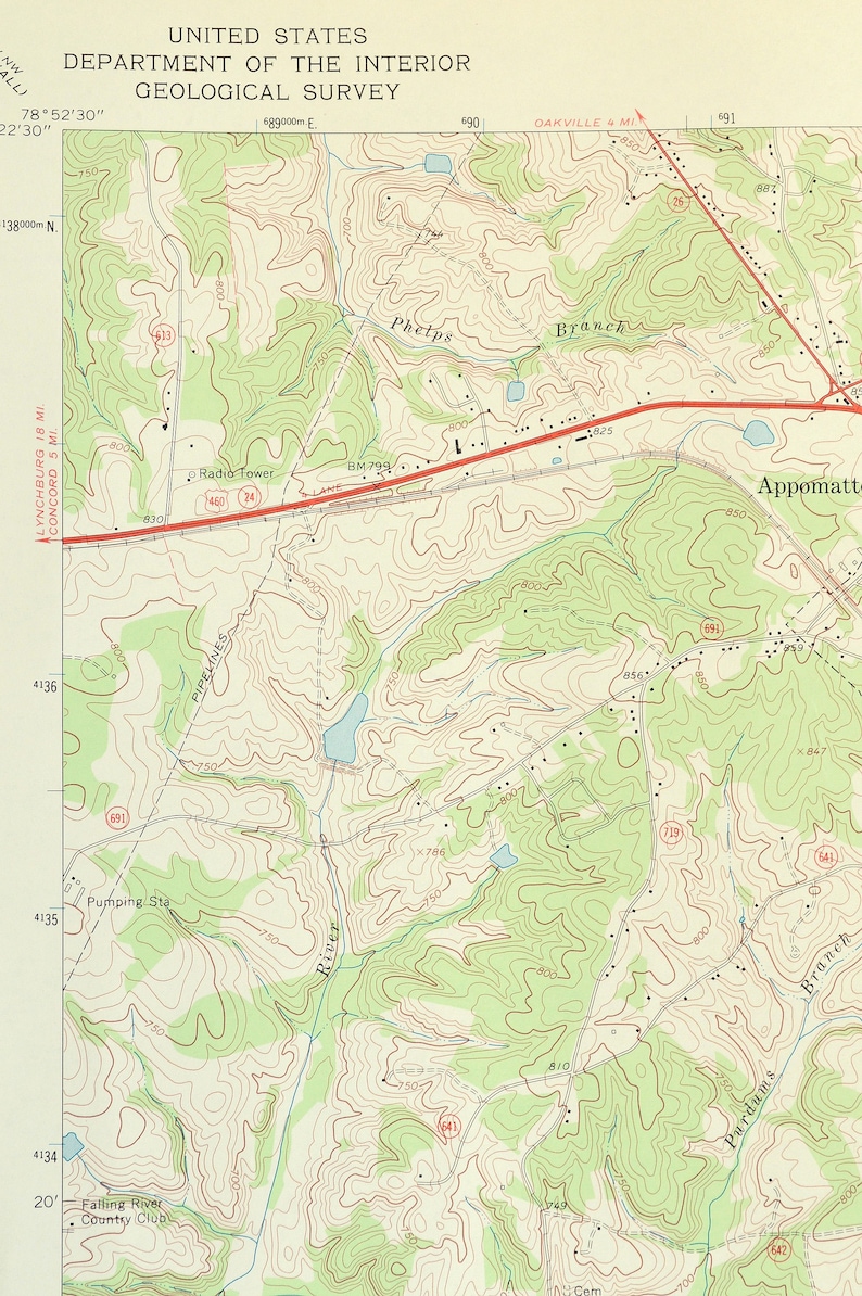 Artisan Map of Appomattox National Historical Park
