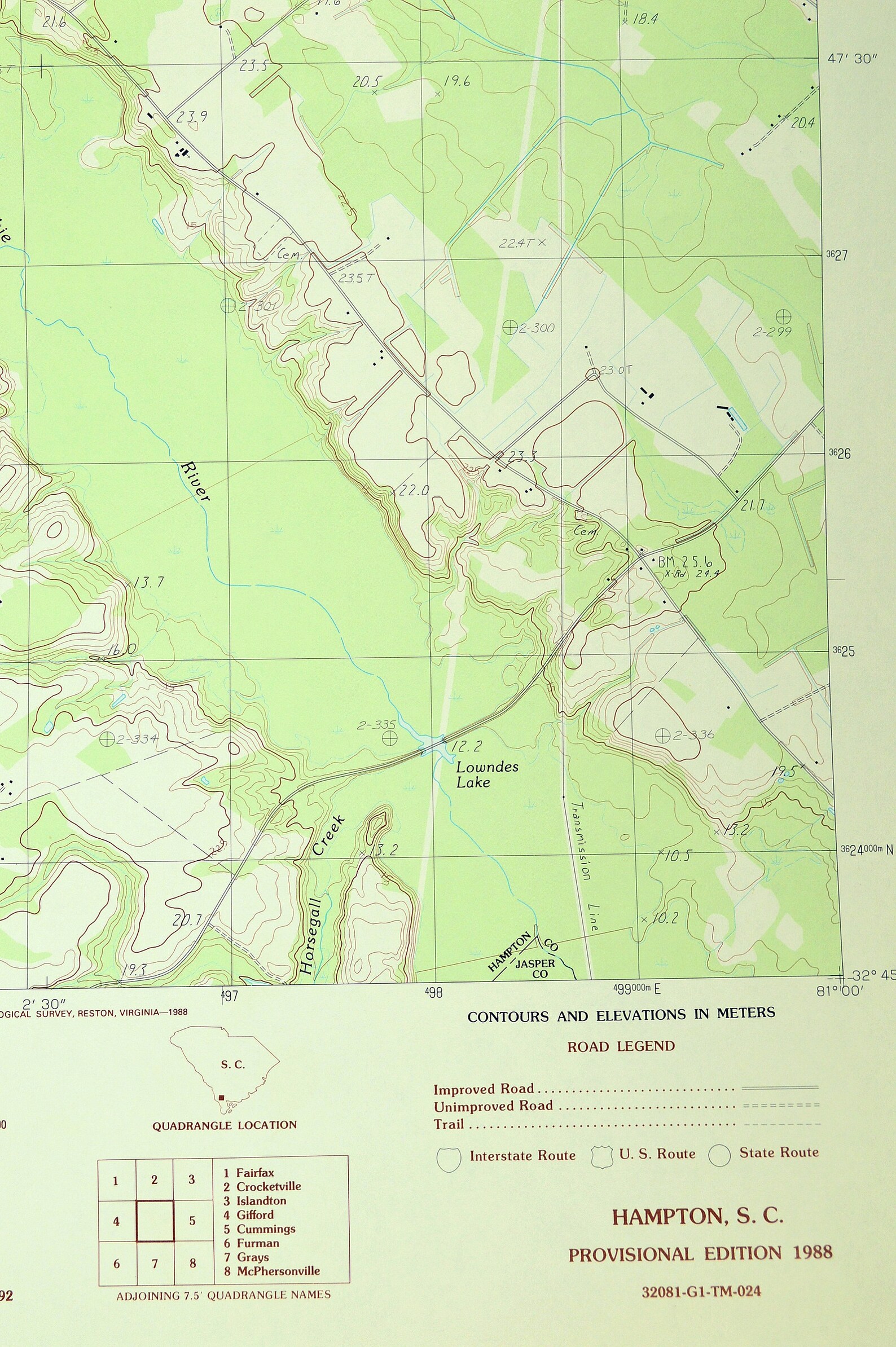 Hampton Map of Varnville South Carolina Art Print Wall Decor Etsy