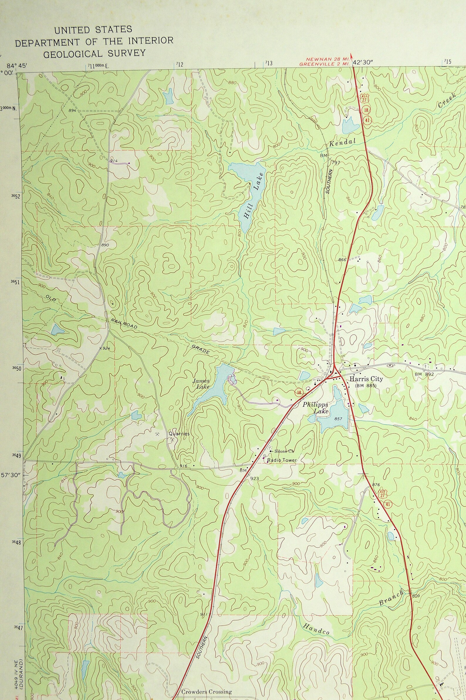 Warm Springs Map of Roosevelt's Little White House Etsy