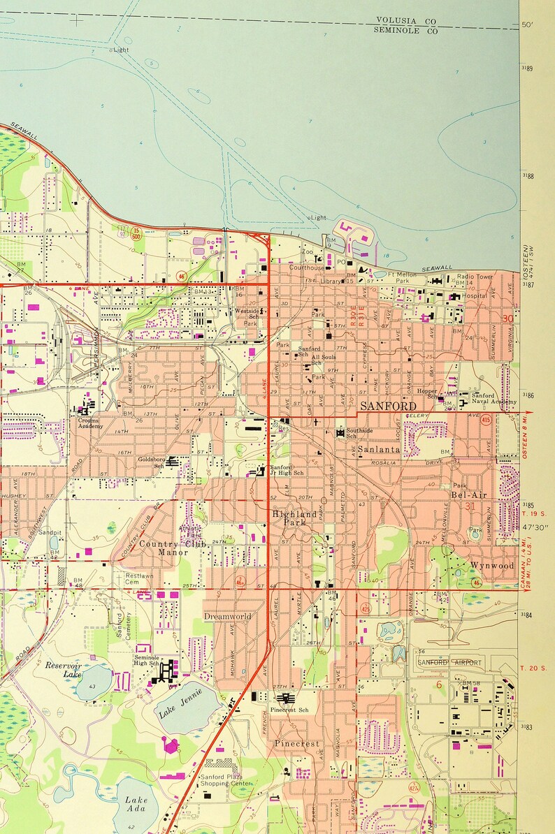 Sanford Map of Lake Monroe Florida - Il 794xN.1801280030 Sopo 