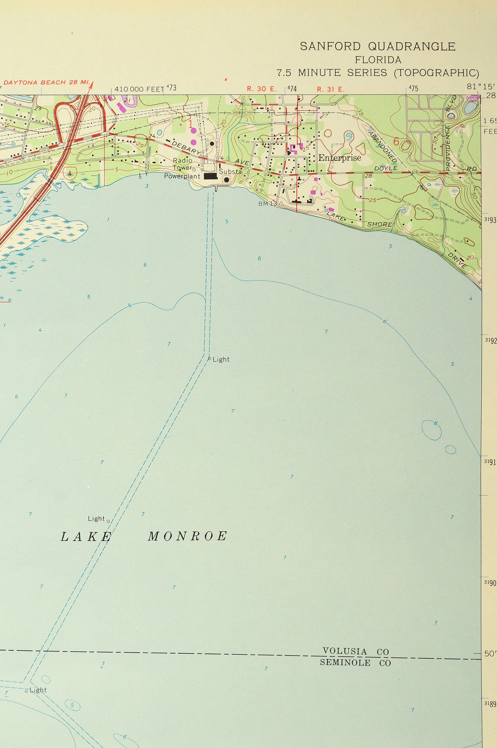Sanford Map of Lake Monroe Florida - Il 1588xN.1801280664 7z4i 