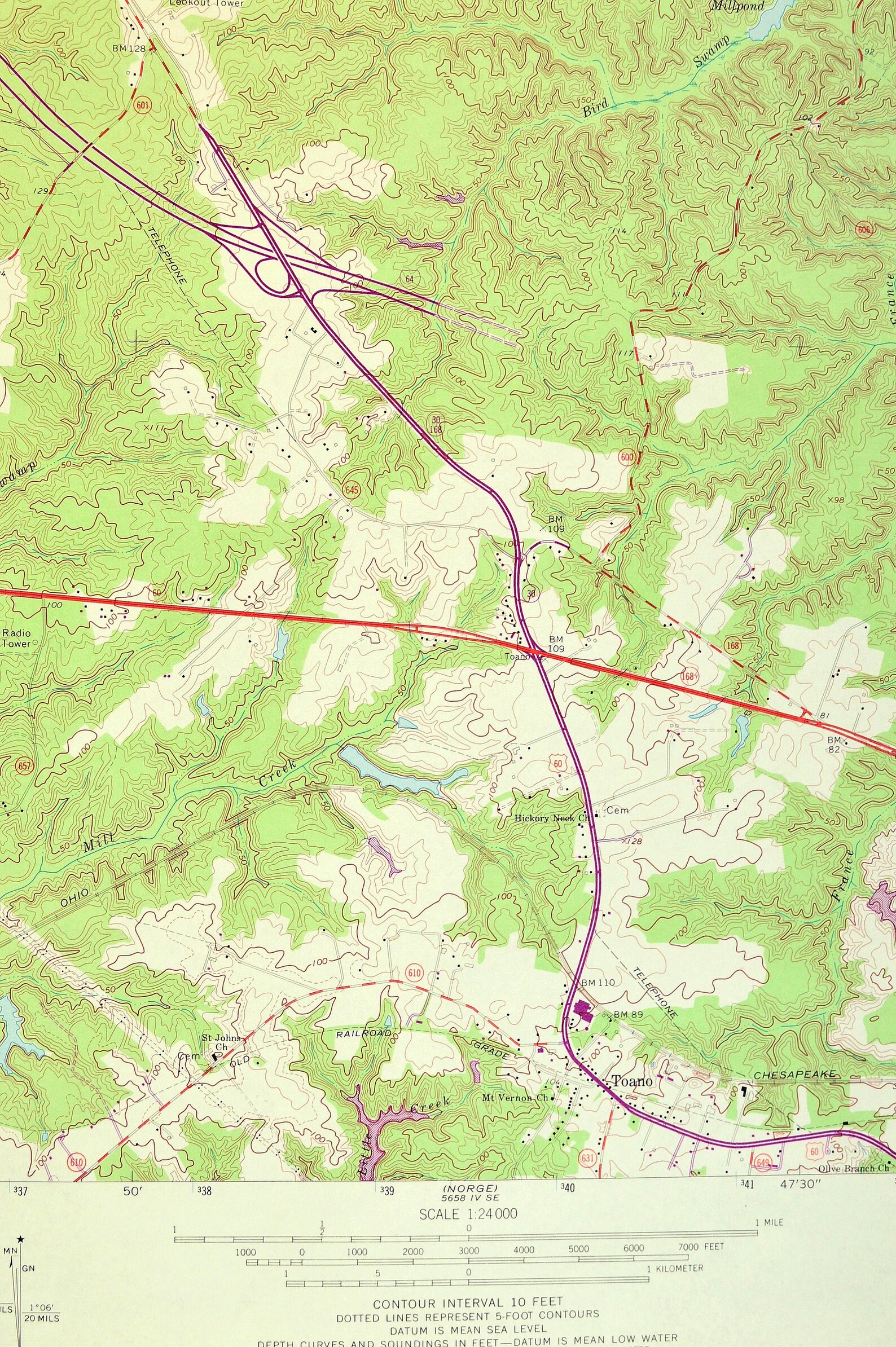 Toano Map of Barhamsville Virginia Art Print Wall Decor LARGE Etsy