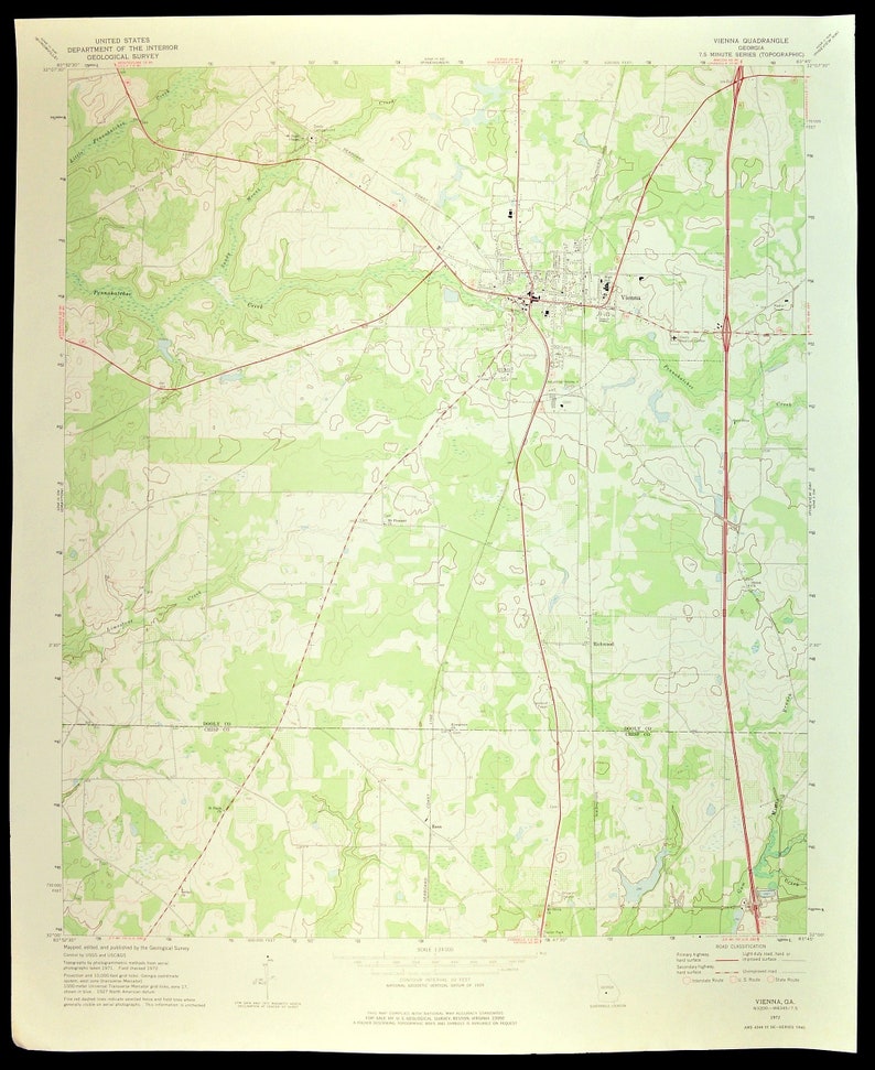 Vienna Map of Richwood Art Print Wall Decor LARGE Etsy