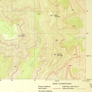 Grand Canyon National Park Map of the Grand Canyon Art Print | Etsy