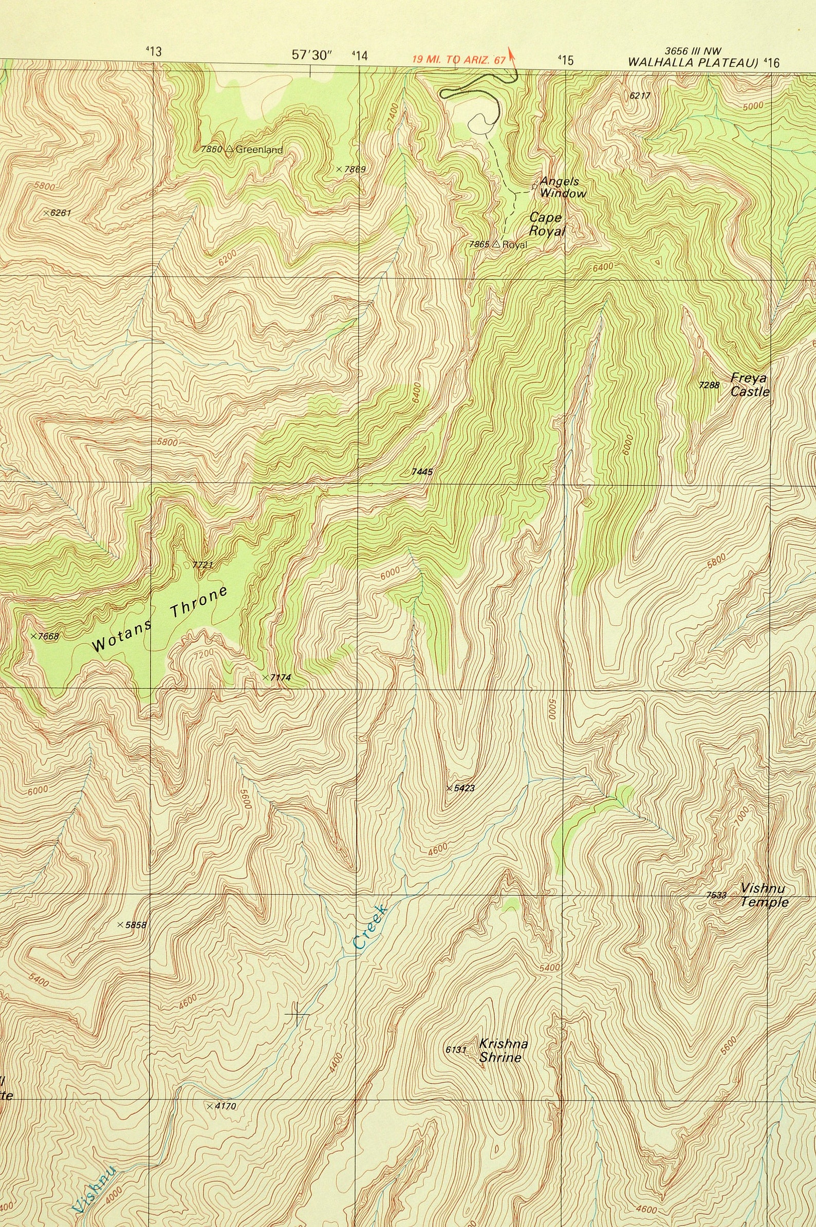 Grand Canyon National Park Map of the Grand Canyon Art Print - Etsy