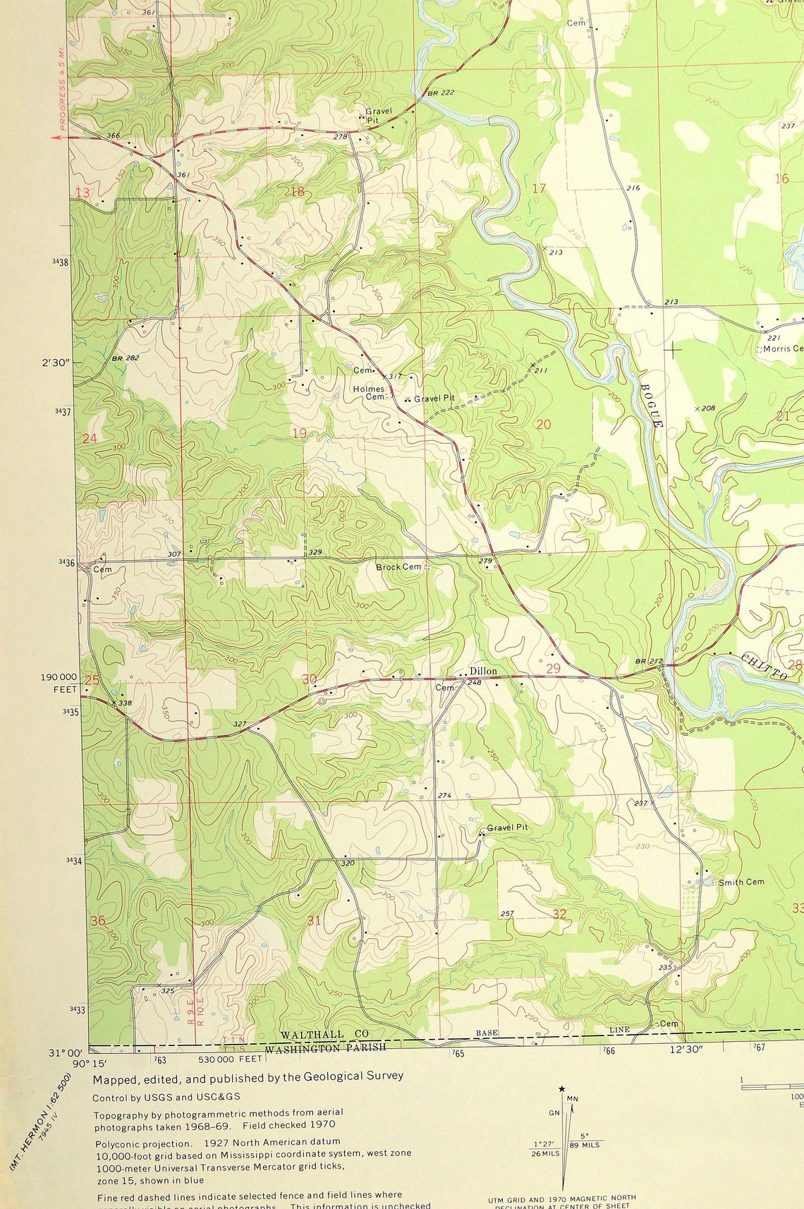 Tylertown Map of Lexie Mississippi Wall Decor LARGE Etsy