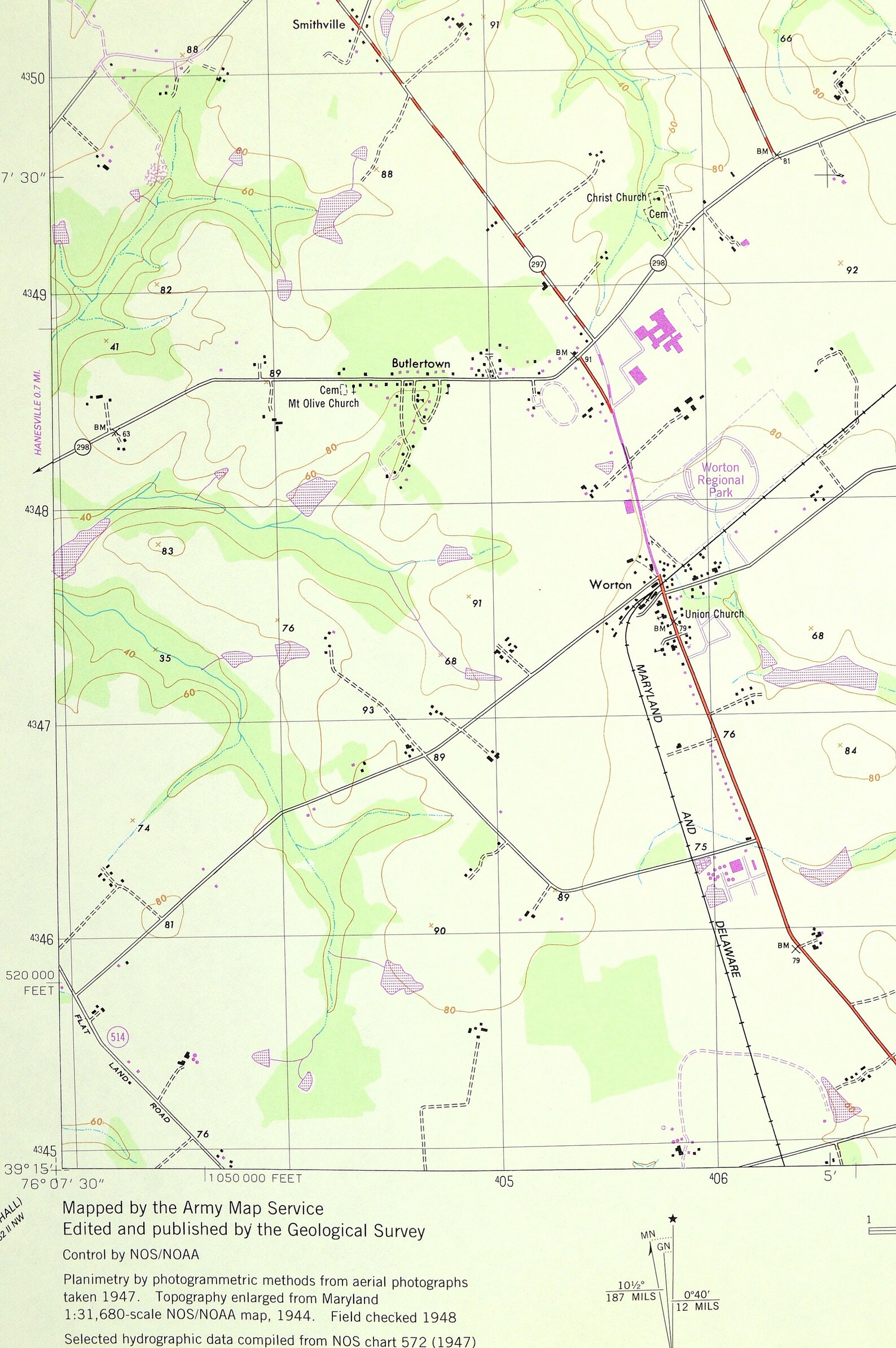 Betterton Map of Still Pond Maryland Art Print Wall Decor Etsy