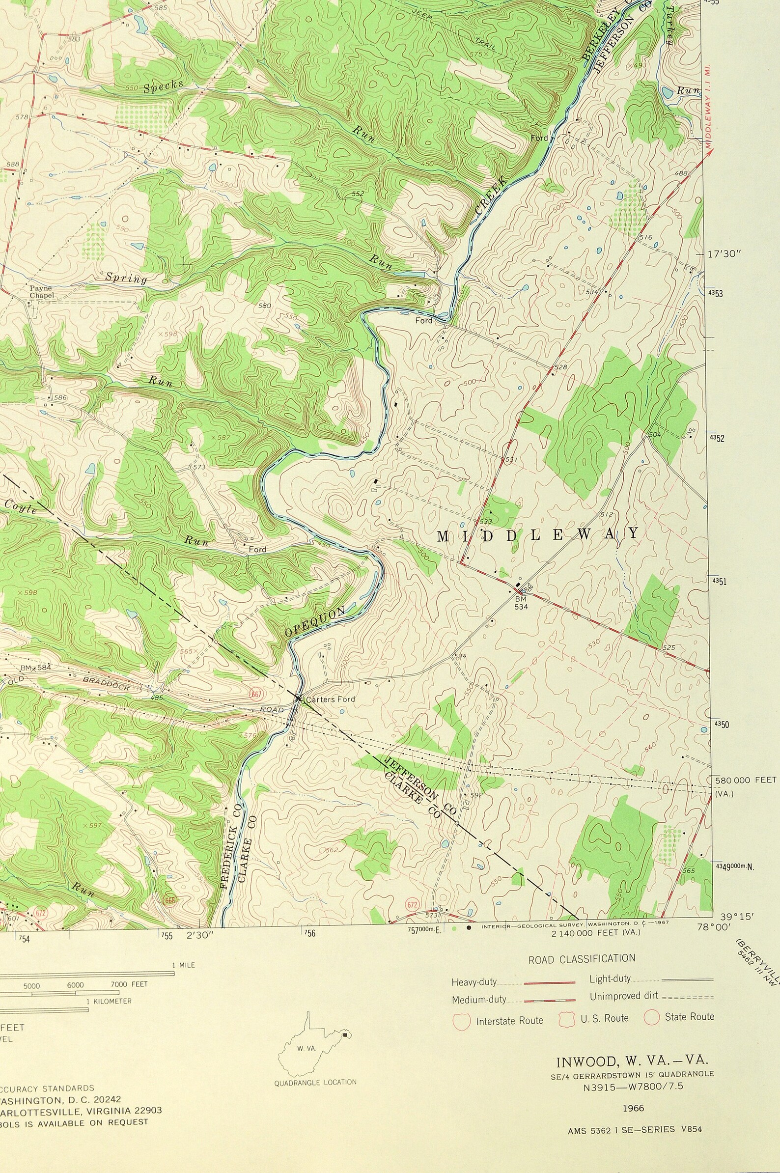 Inwood Map of Bunker Hill West Virginia Art Print Wall Decor Etsy