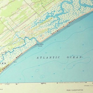 Edisto Island Map of Edisto Beach State Park South Carolina Art Print ...