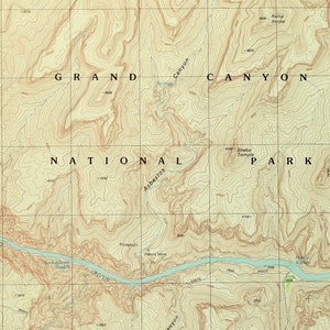 Grand Canyon National Park Map of the Grand Canyon Art Print - Etsy