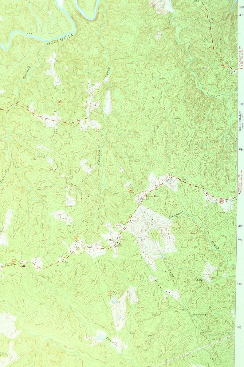 Independent Hill Map of Lake Jackson Virginia Art Print Wall Etsy