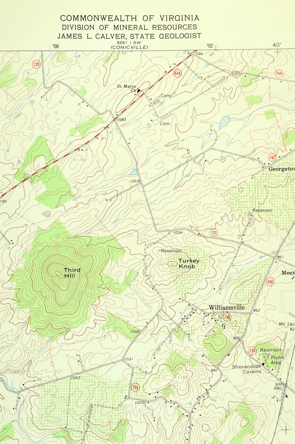 New Market Map of Mt Jackson Virginia Art Print Wall Decor Etsy