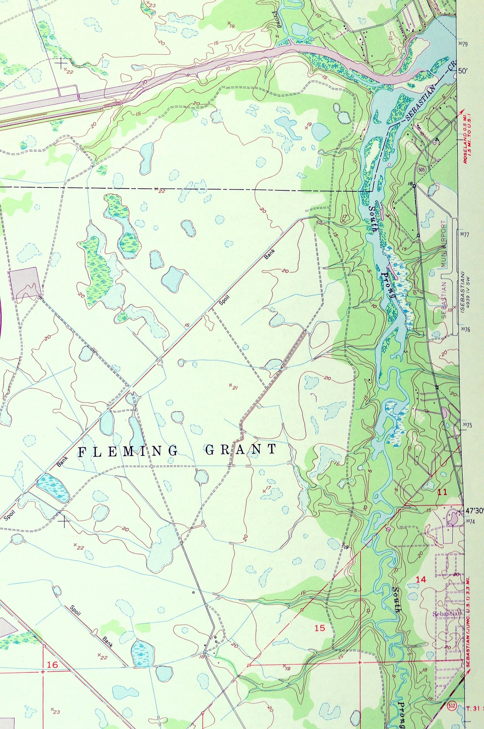 Fellsmere Map of Indian River County Florida Print Wall Decor Etsy