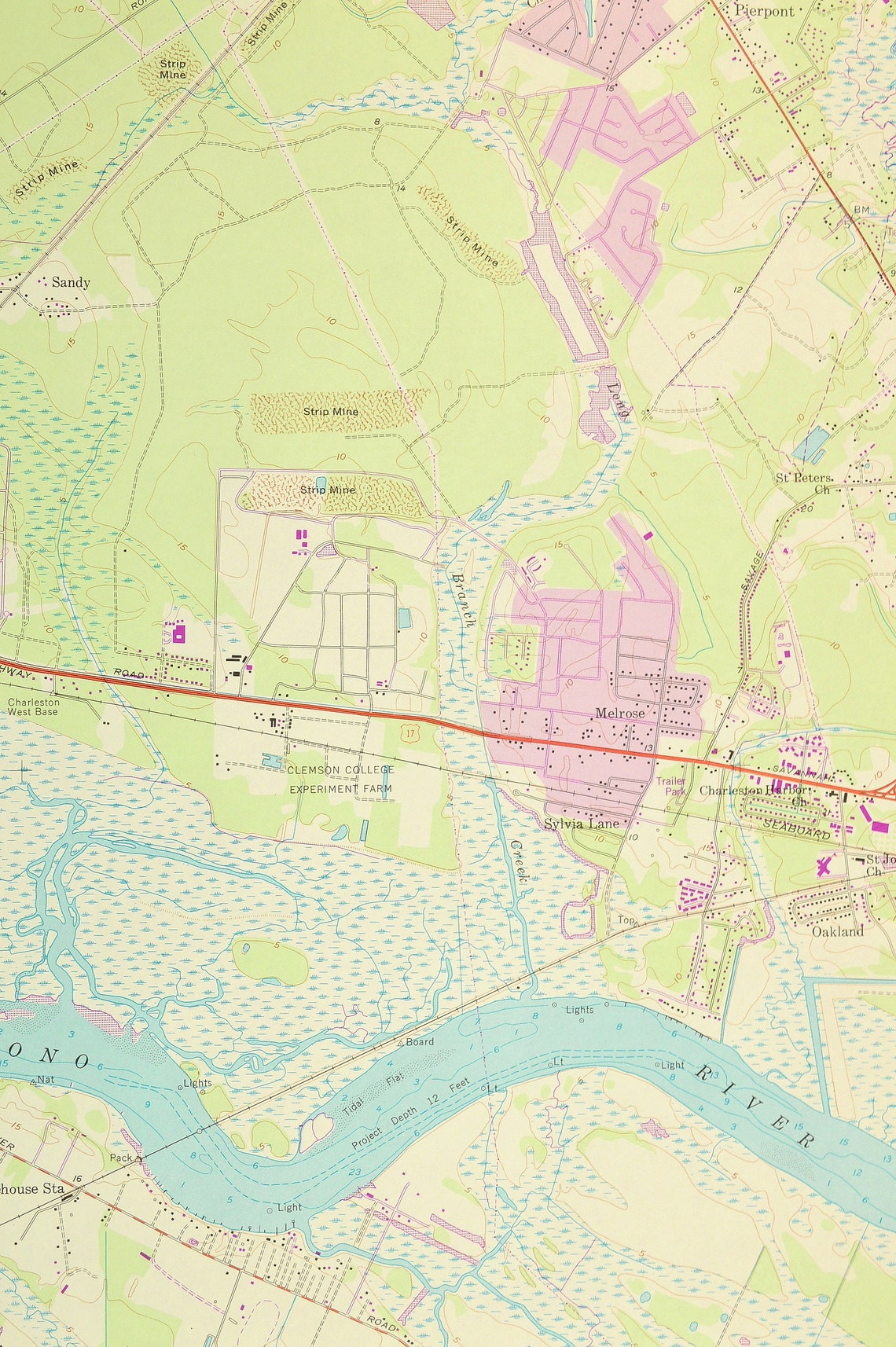 Fort Bull Map of Saint Andrews South Carolina Art Print Wall Etsy