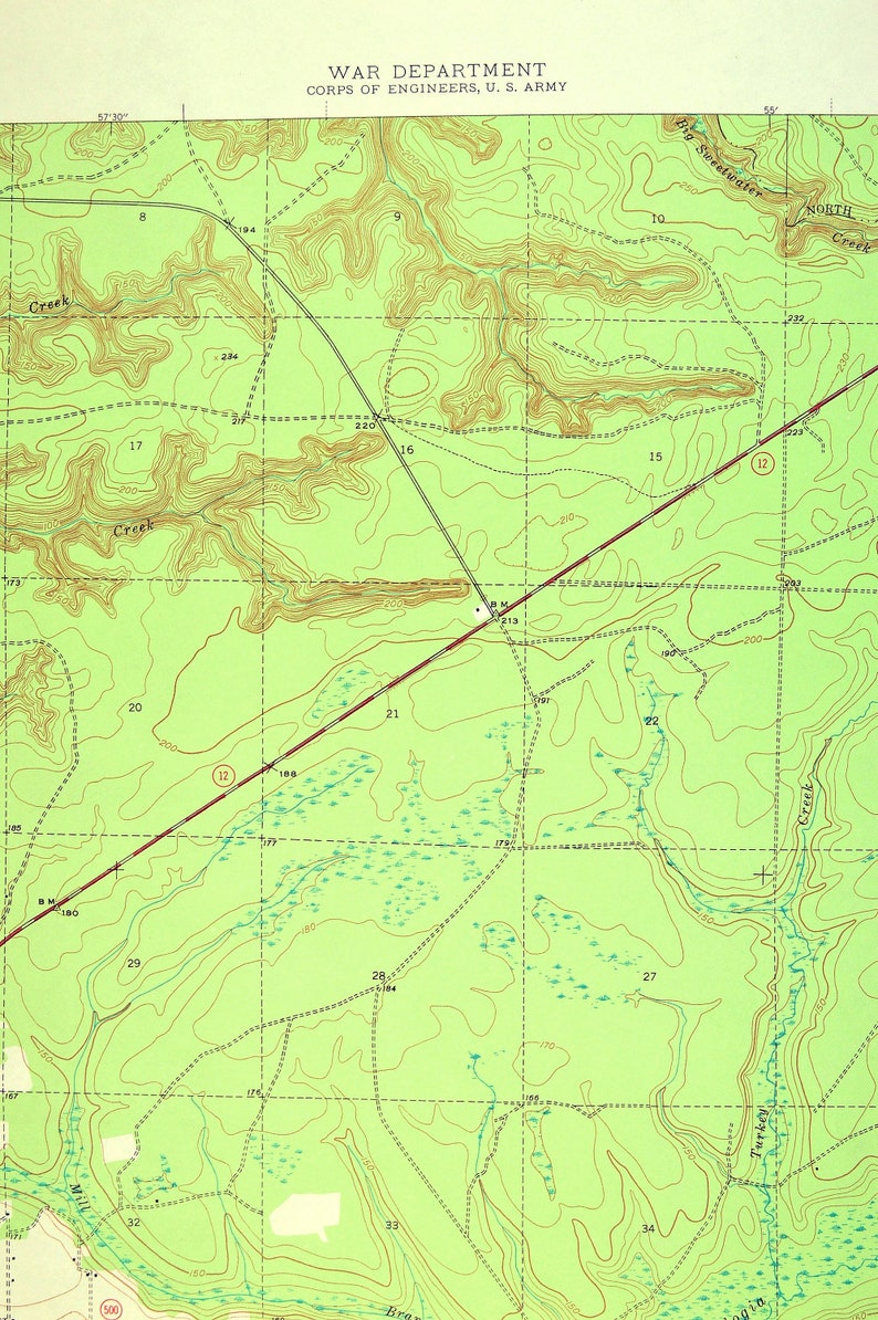 Bristol Map of Lake Mystic Florida Print Wall Art LARGE Etsy