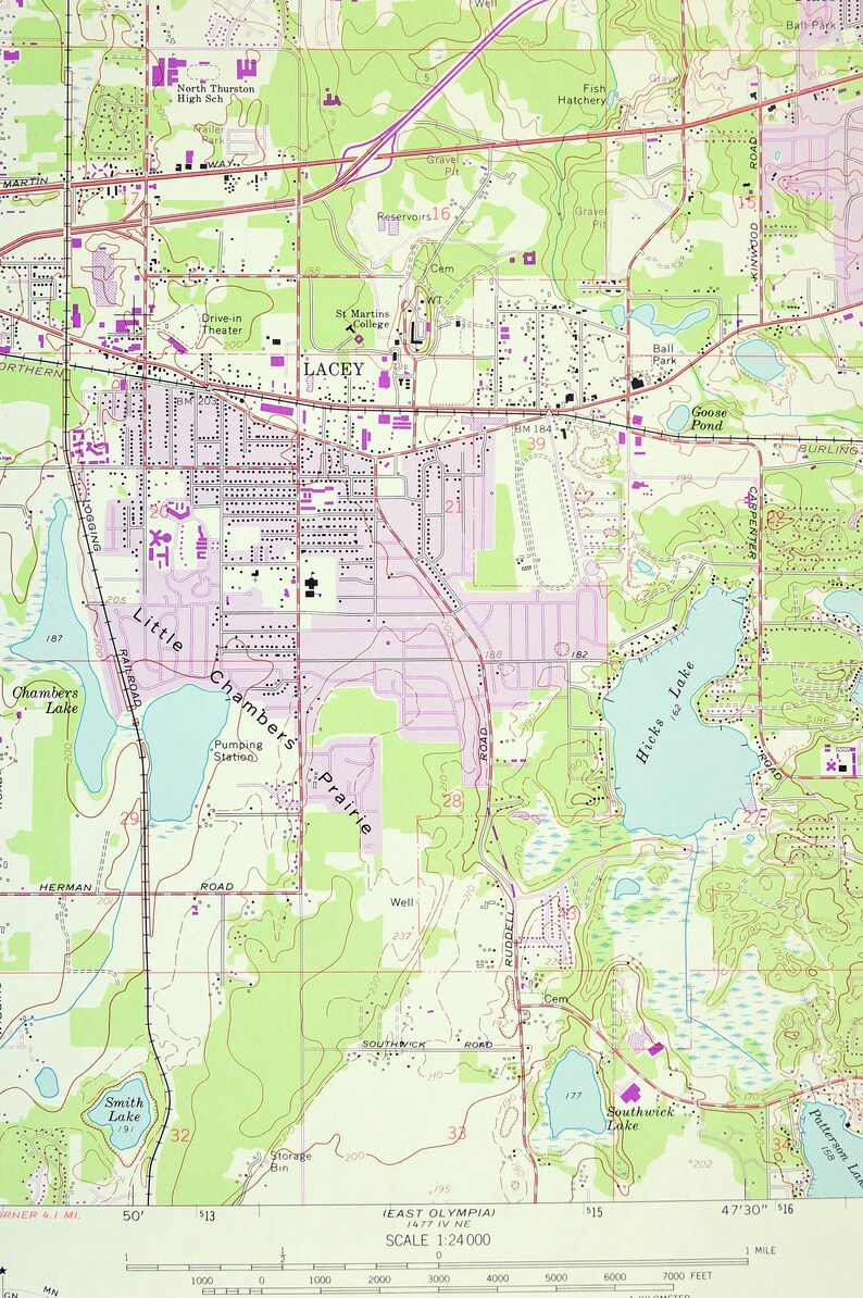 Olympia WA Zip Code Map