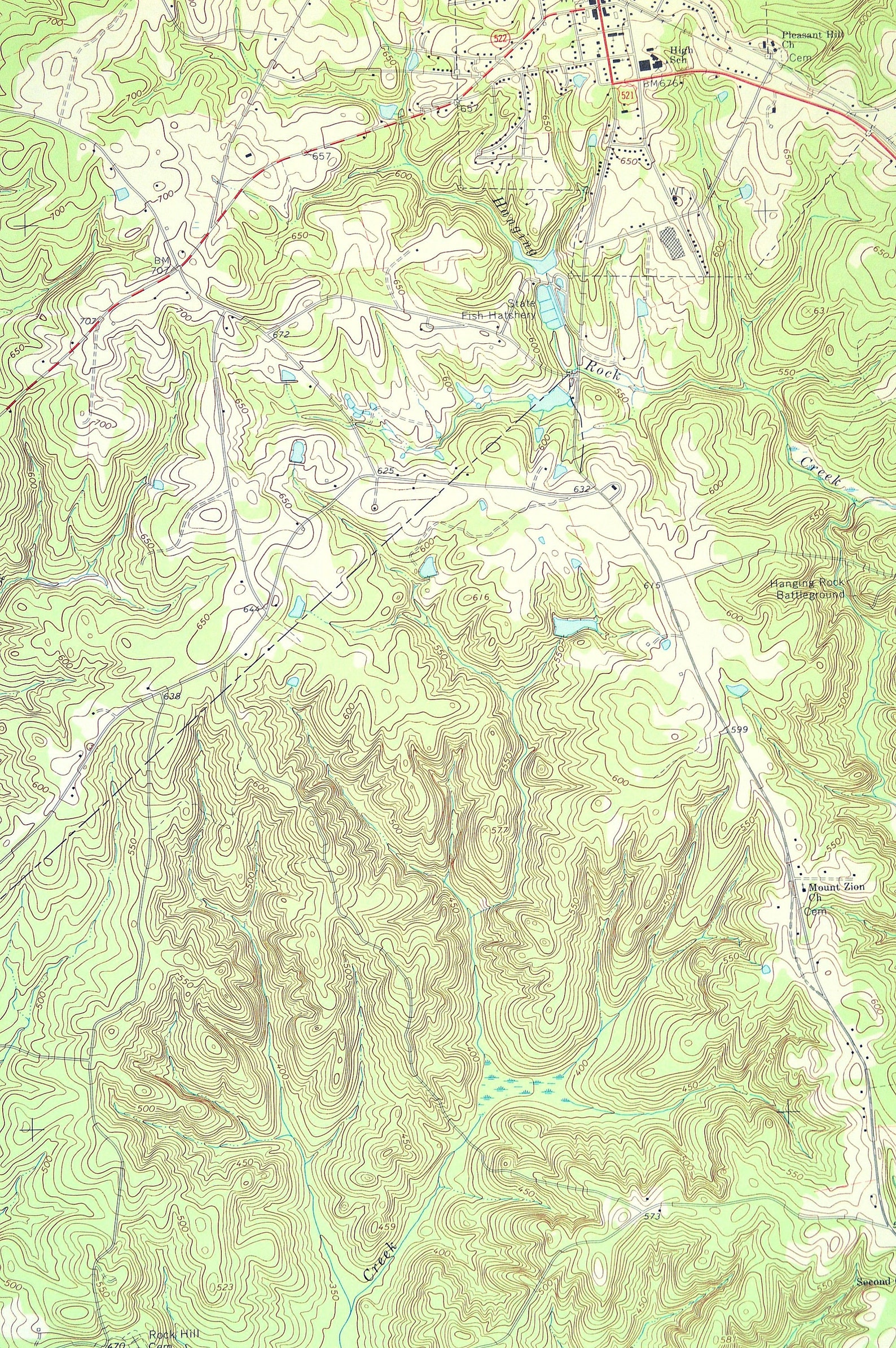 Heath Springs Map of Pleasant Hill South Carolina Wall Decor Etsy
