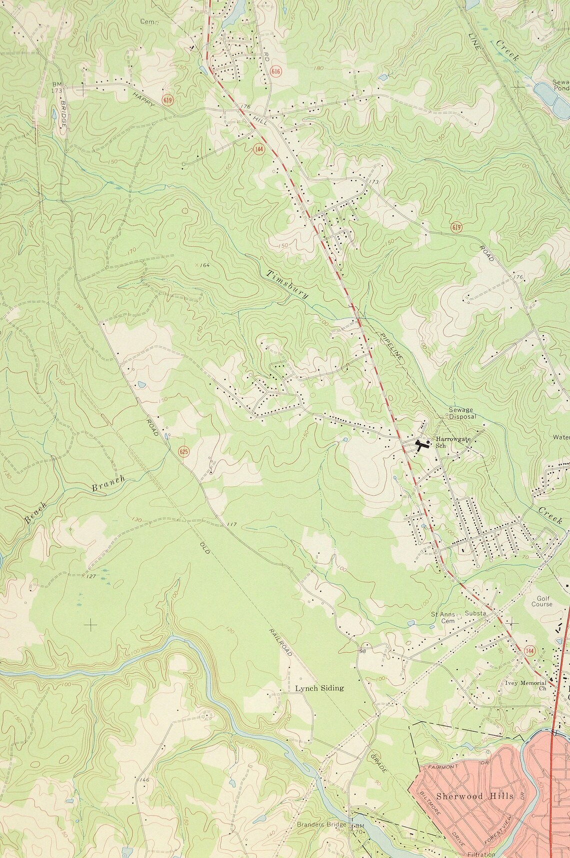 Chester Map of Colonial Heights Virginia Print Wall Art LARGE Etsy