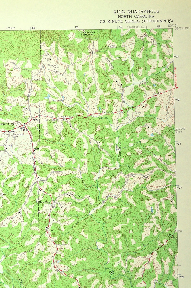 King North Carolina Map of Mount Olive Art Print Wall LARGE Etsy