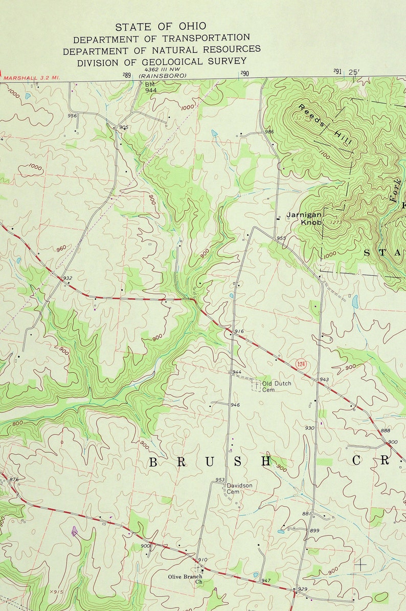 Sinking Spring Map of Serpent Mound State Memorial Ohio Print Etsy
