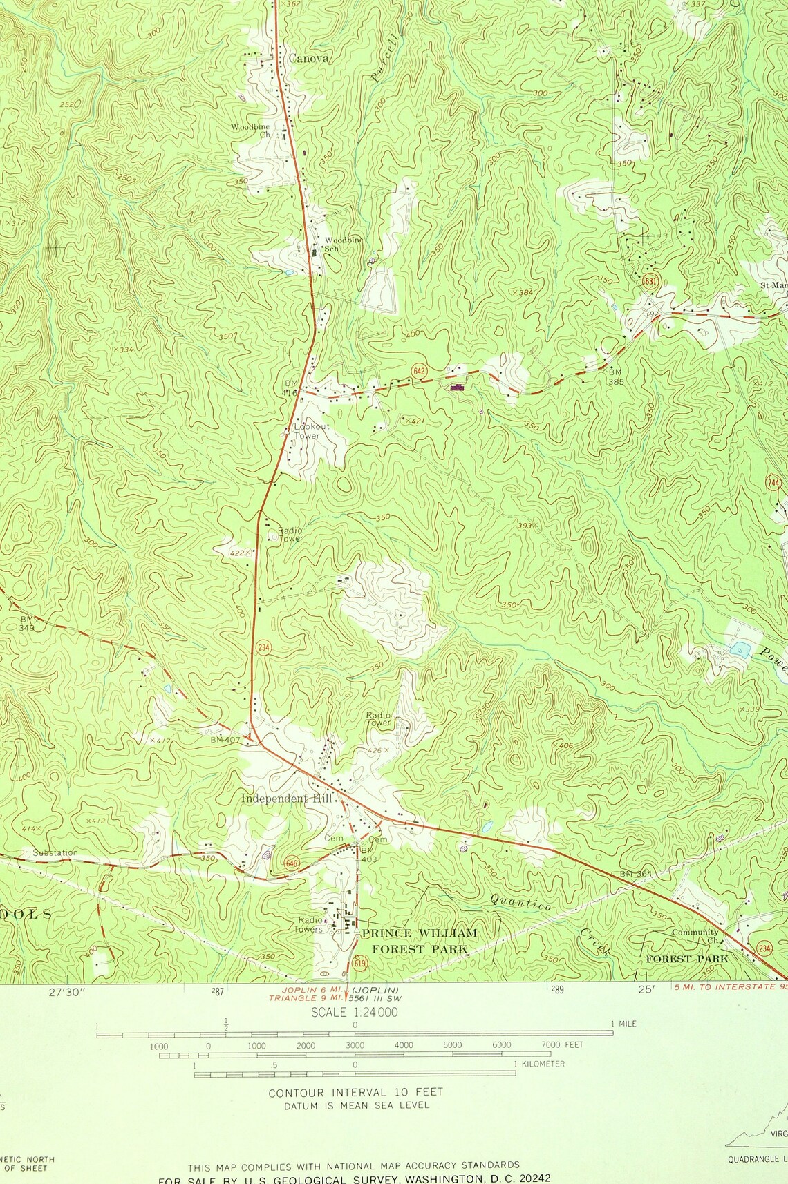 Independent Hill Map of Lake Jackson Virginia Art Print Wall Etsy
