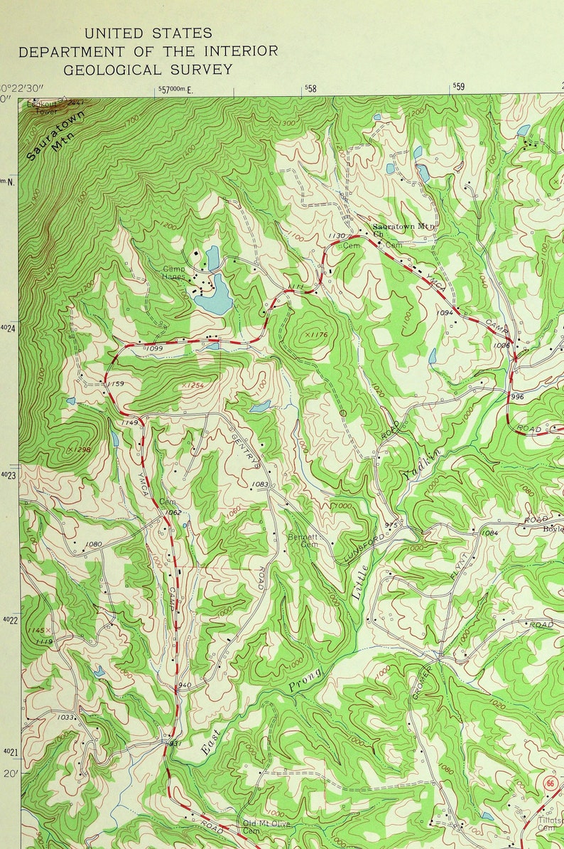 King North Carolina Map of Mount Olive Art Print Wall LARGE Etsy