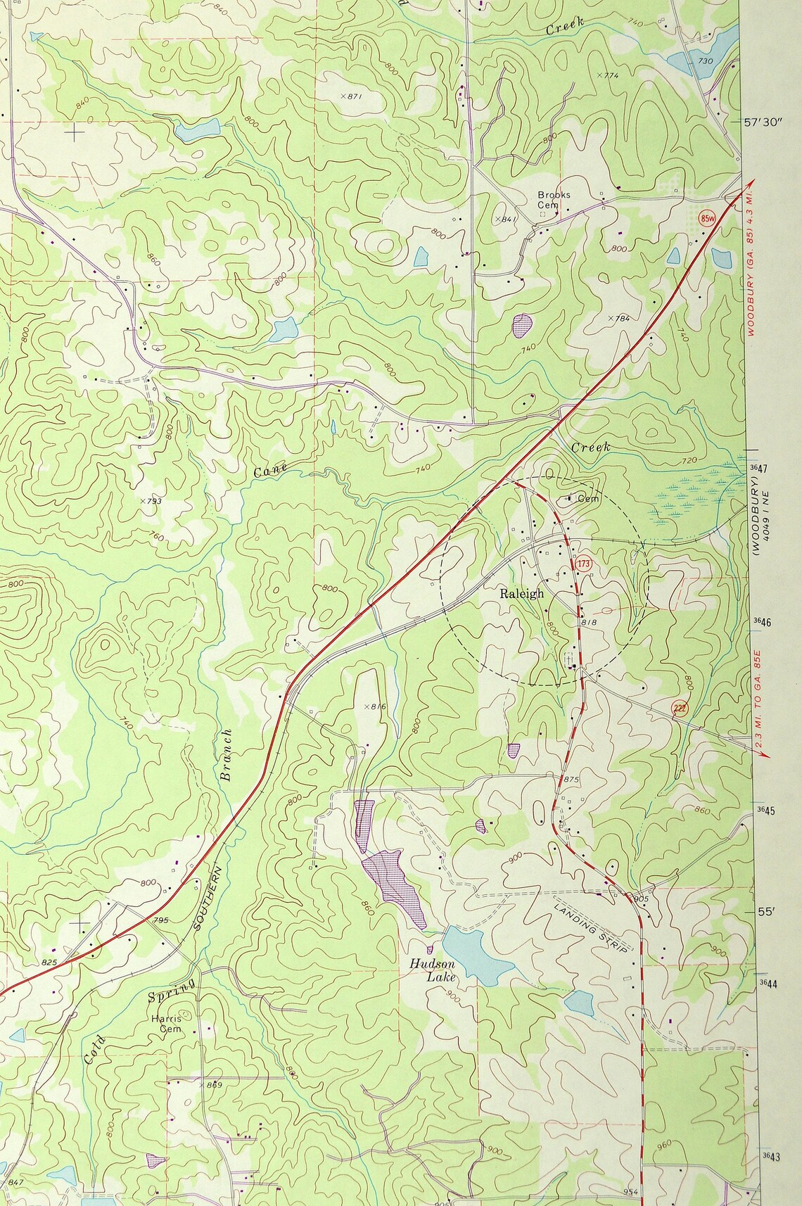 Warm Springs Map of Roosevelt's Little White House Etsy