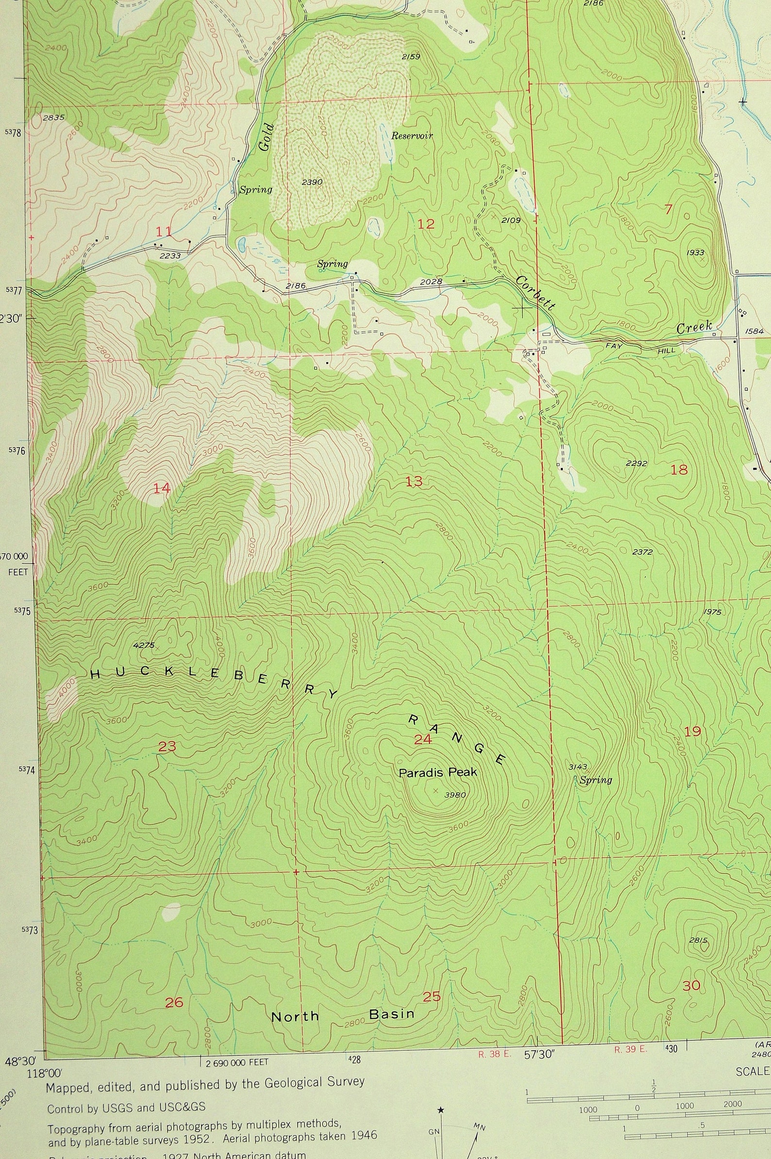 Colville Map of Colville Mountain Washington Art Print Wall Etsy