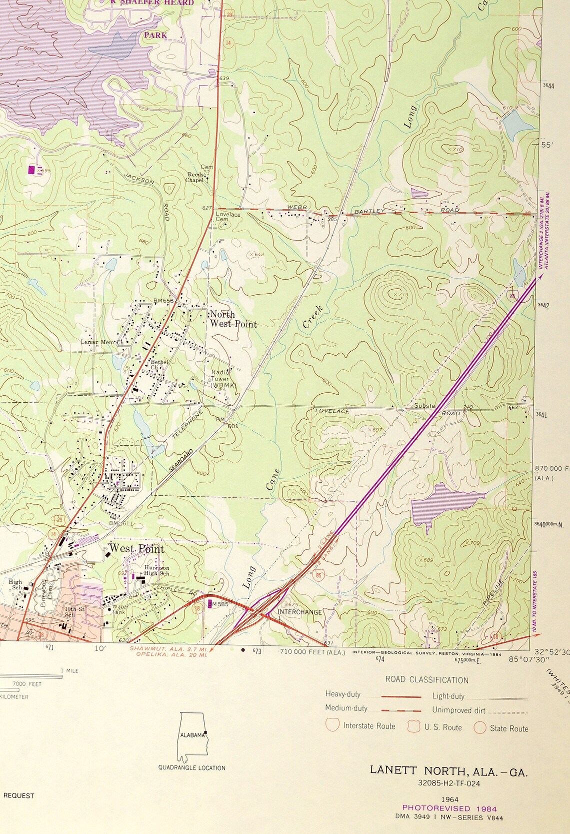 Topo Map Of West Point Lake