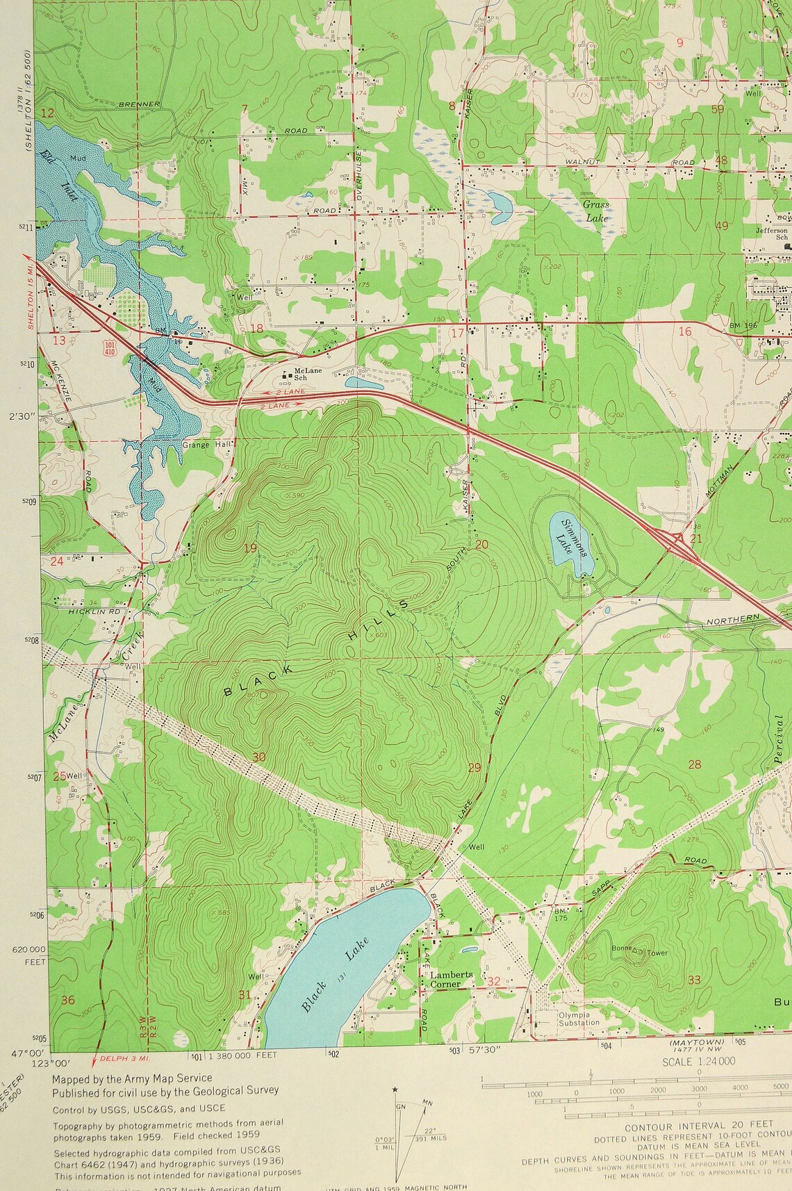 Olympia Tumwater Metro Area Wa Zip Code Maps Basic Map