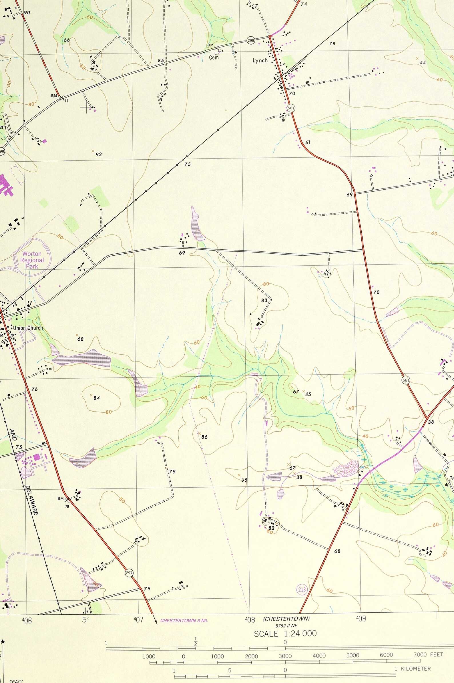 Betterton Map of Still Pond Maryland Art Print Wall Decor Etsy